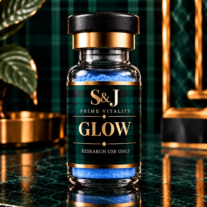 GLOW 70 mg research vial